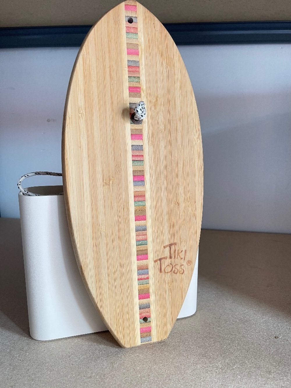 Bamboo Balance Board with Pink and Green Accent Mini